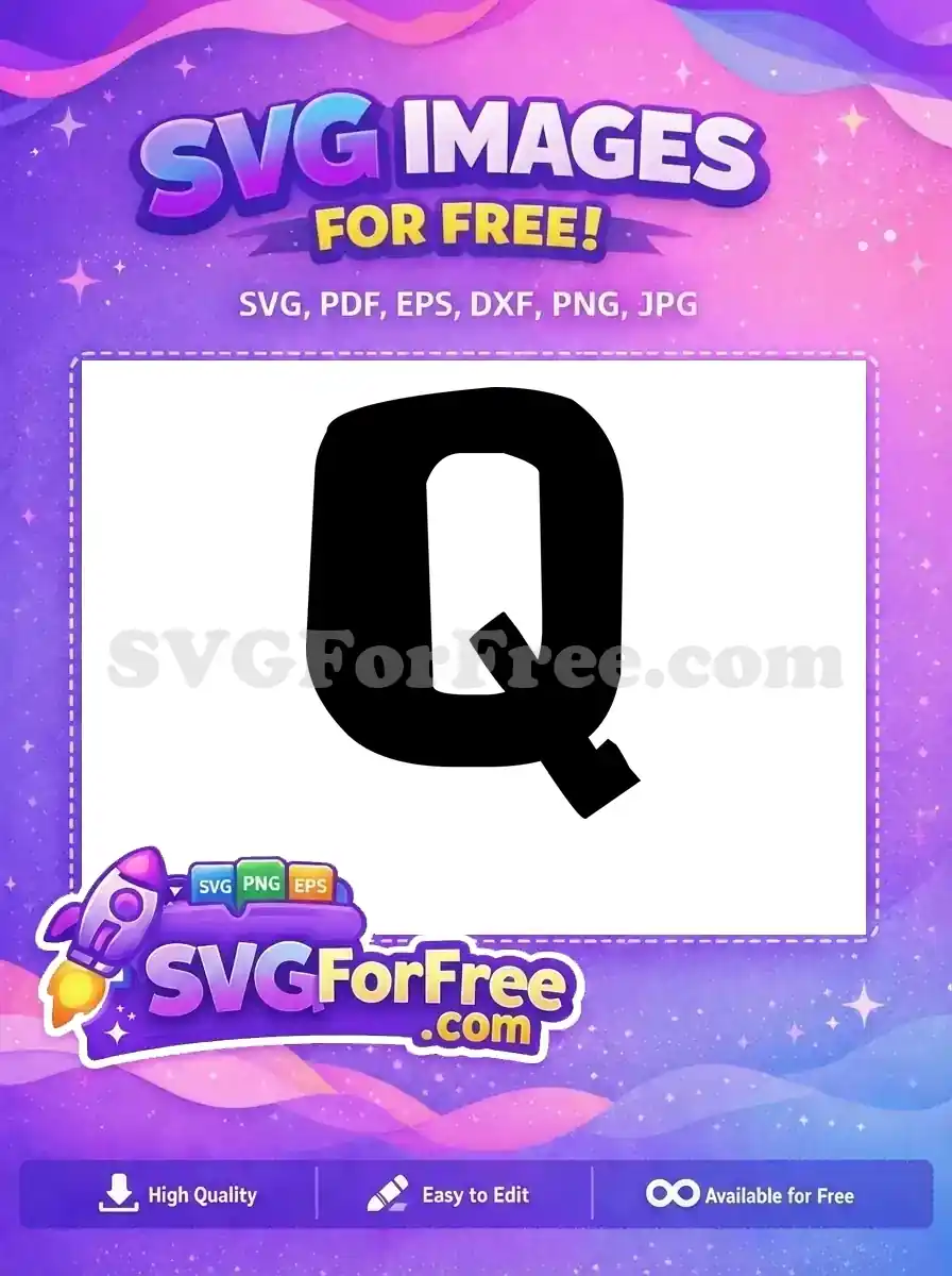 Free Letter Q Free Black Silhouette Lilo Free SVG