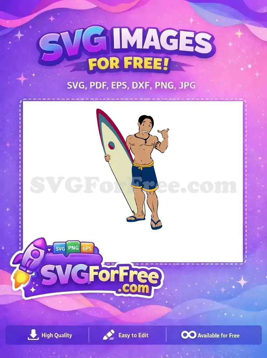 Free Surfer Dude Free Shaka Sign Lilo and Stitch Free SVG