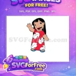 Free Waving Lilo Free Red Dress Lilo and Stitch Free SVG 1 - Instant Download