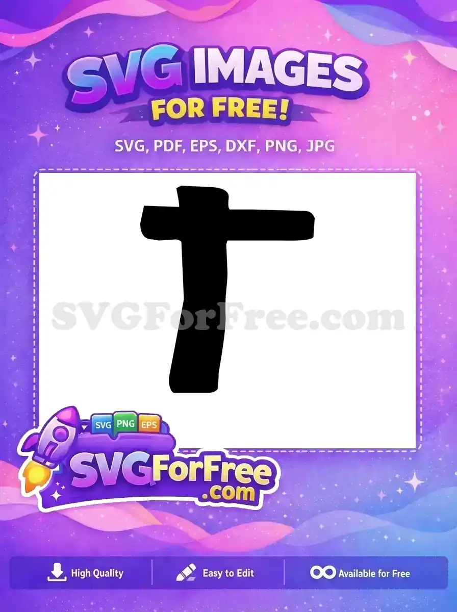 Free Simple Solid Black Free Letter T Lilo Free SVG