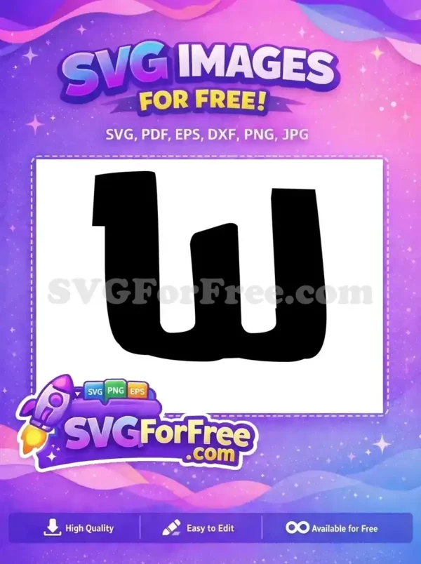 Free Letter W Free Monogram Initial Lilo Free SVG 1 Free Letter W Free Monogram Initial Lilo Free SVG 1