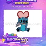 Free Smiling Stitch Free Holding Heart Lilo Free SVG - Instant Download