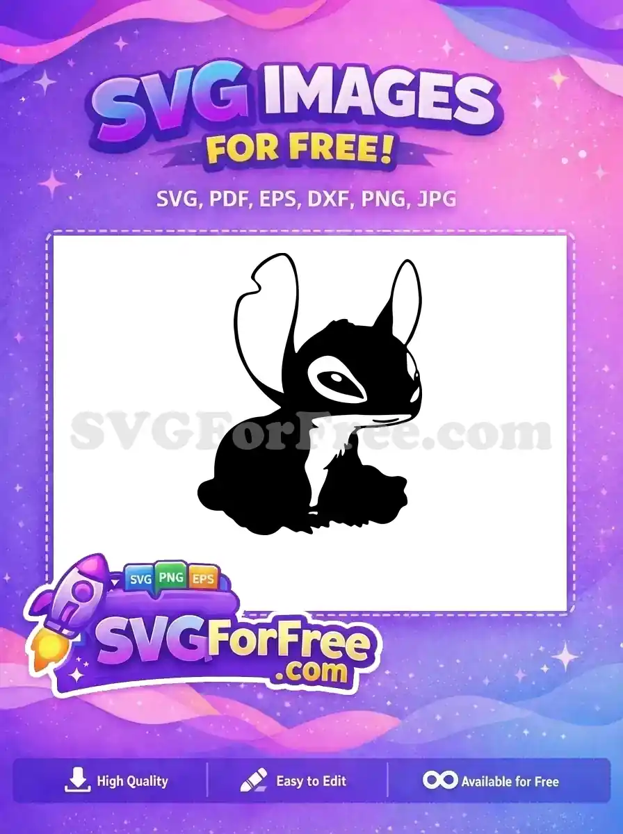 Free Smiling Stitch Free Angel Hugging Lilo Movie Free SVG