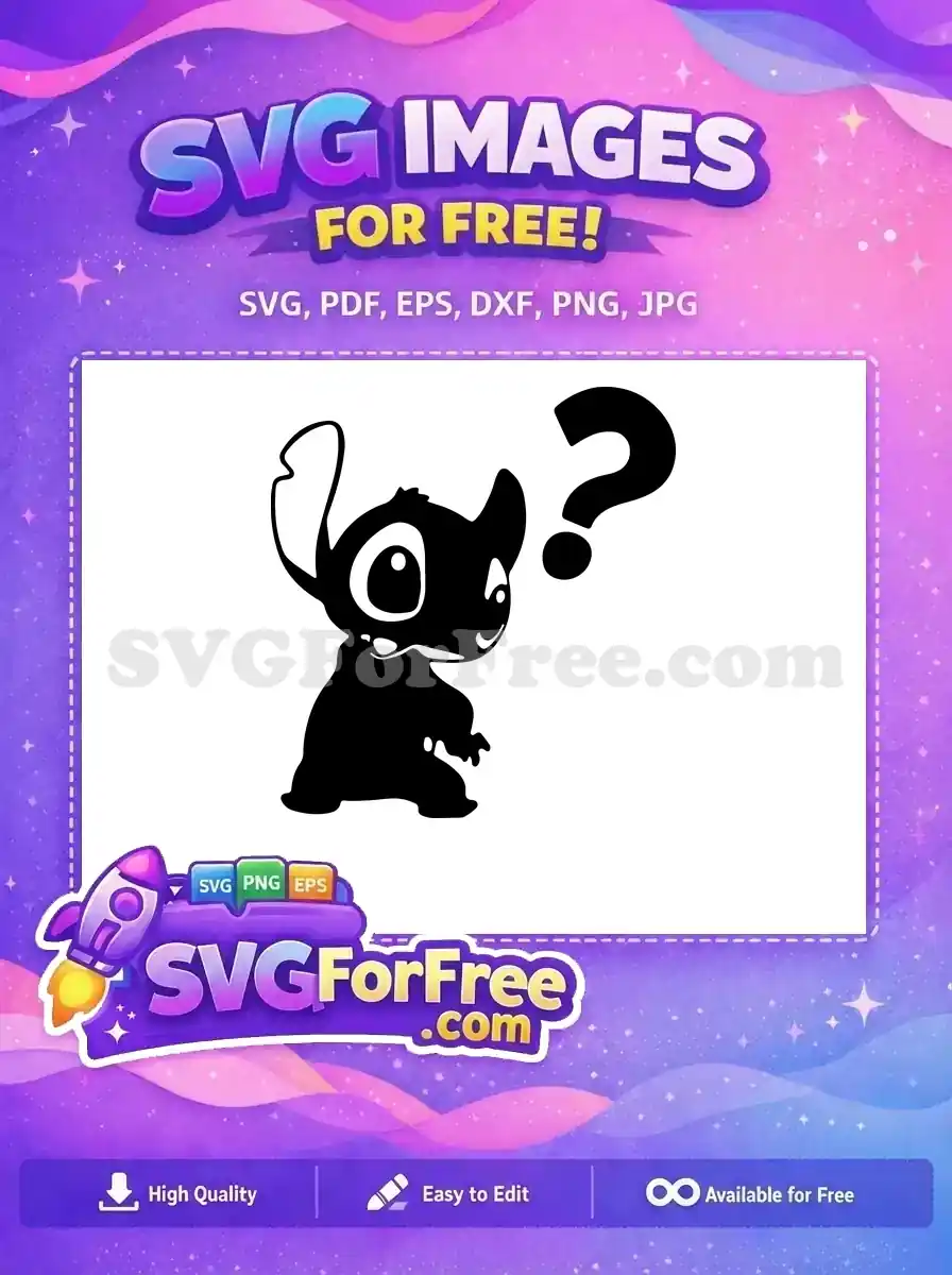 Free Cute Stitch Free Smiling Face Lilo Free SVG 8