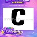 Free Letter C Free Monogram Initial Lilo Free SVG - Instant Download