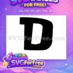 Free Letter D Free Initial Monogram Lilo Free SVG - Instant Download