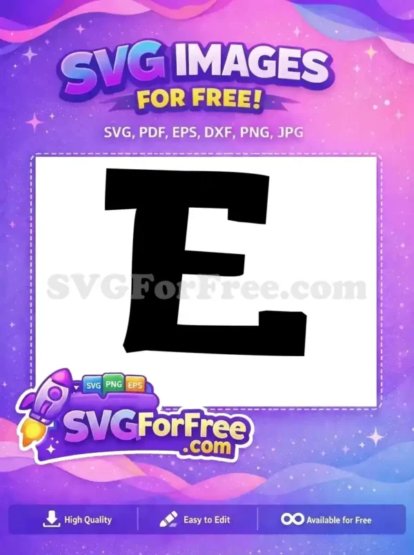 Free Letter E Free Stitch Font Lilo Free SVG
