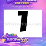Free Number One Free Black Silhouette Lilo and Stitch Free SVG - Instant Download