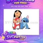 Free Smiling Lilo Free Playful Stitch Lilo and Stitch Free SVG - Instant Download