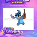 Free Happy Stitch Free Ukulele Player Lilo and Stitch Free SVG 2 - Instant Download