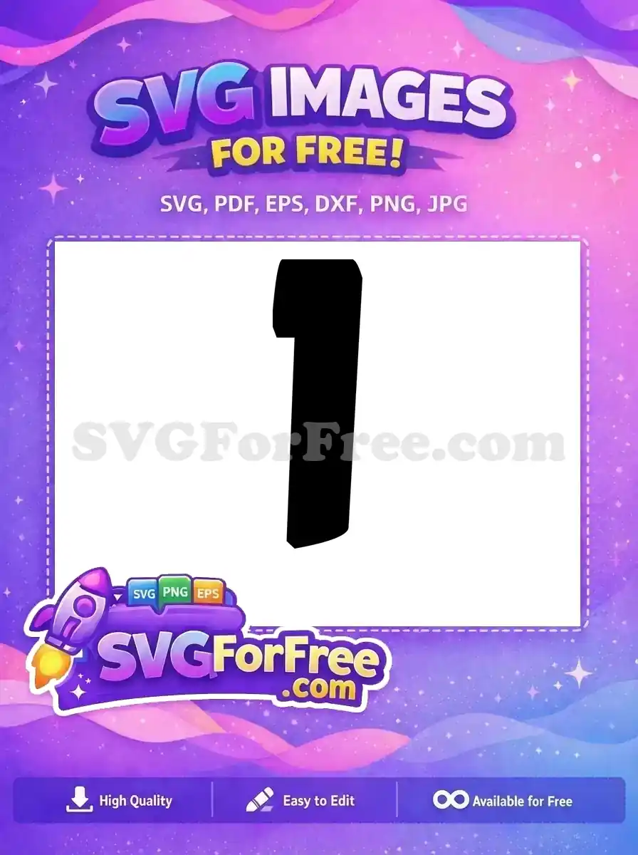 Free Black Number One Free Lilo and Stitch Free SVG 2