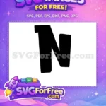 Free Letter N Free Monogram Initial Lilo Free SVG - Instant Download