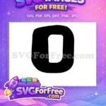 Free Number Zero Free Black Silhouette Lilo Free SVG - Instant Download
