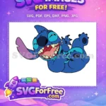 Free Laughing Stitch Free Blue Character Lilo Free SVG - Instant Download
