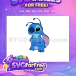 Free Blue Stitch Thinking Free Lilo and Stitch Free SVG - Instant Download