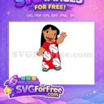 Free Waving Lilo Free Red Dress Lilo and Stitch Free SVG 4 - Instant Download