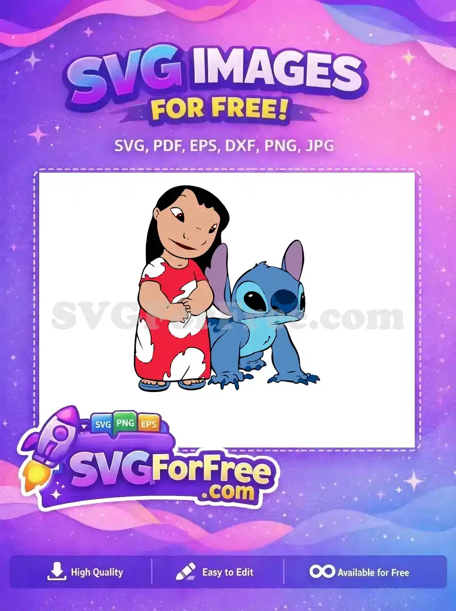 Free Smiling Lilo Free Blue Stitch Sad Lilo and Stitch Free SVG