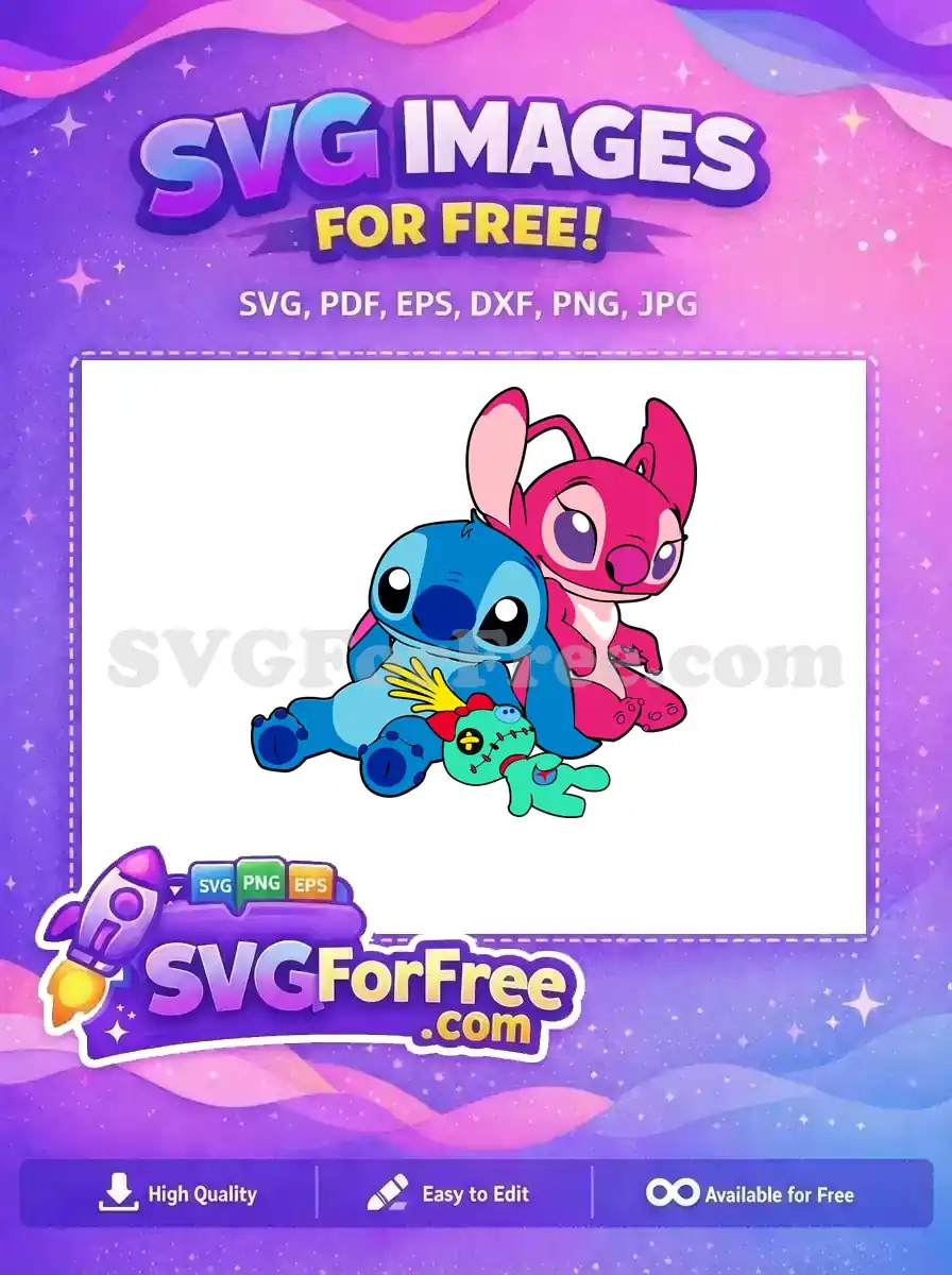 Free Blue Stitch Angel Free Scrump Doll Lilo Free SVG