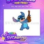 Free Happy Stitch Free Ukulele Brown Lilo Free SVG - Instant Download