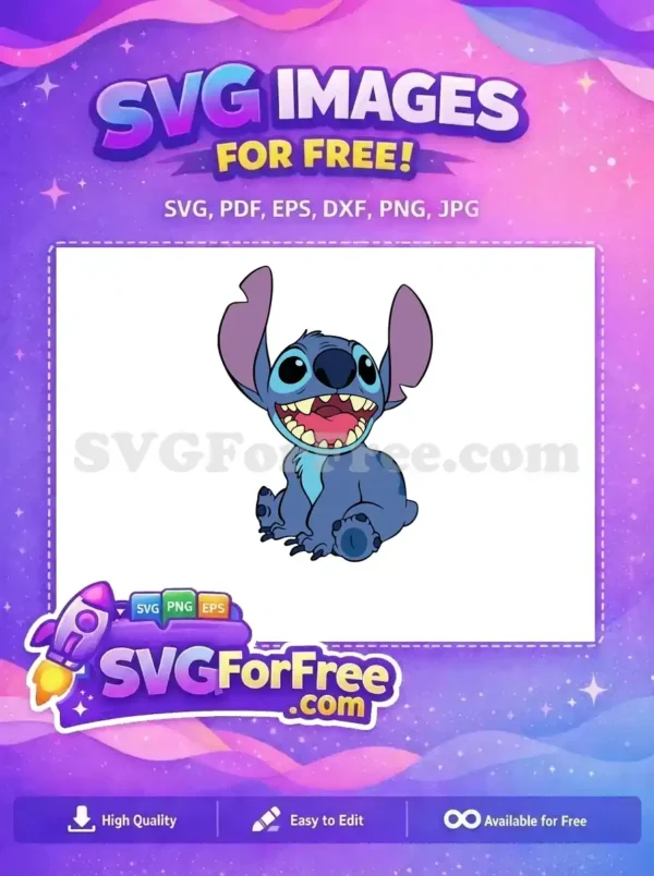Free Laughing Stitch Free Big Ears Lilo Free SVG Free Laughing Stitch Free Big Ears Lilo Free SVG