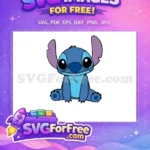 Free Sitting Pose Free Big Eyes Lilo and Stitch Free SVG 4 - Instant Download