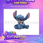 Free Smiling Stitch Free Red Collar Lilo and Stitch Free SVG - Instant Download