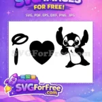 Free I Love Free Heart Stitch Lilo Free SVG - Instant Download