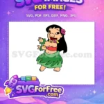Free Hula Dancer Free Green Skirt Lilo and Stitch Free SVG - Instant Download