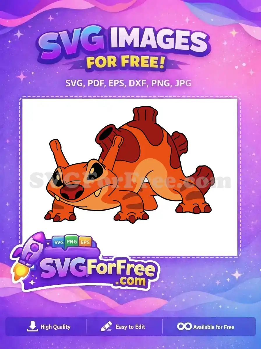 Free Orange Alien Experiment Free Angry Expression Lilo Stitch Free SVG