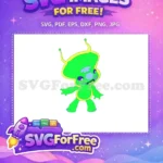 Free Green Alien Smile Free Stitch Inspired Lilo Free SVG - Instant Download