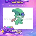Free Teal Happy Stitch Free Big Smile Lilo Free SVG - Instant Download