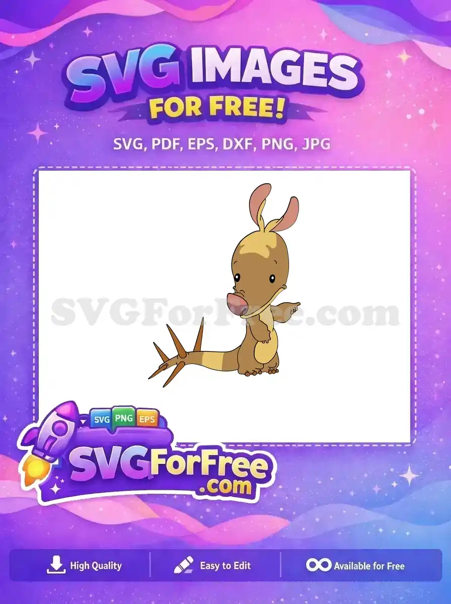 Free Brown Furry Free Pink Nose Lilo and Stitch Free SVG