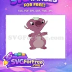 Free Smiling Purple Stitch Free Green Hair Lilo Free SVG - Instant Download