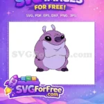 Free Chubby Lilac Stitch Free Cute Face Lilo Free SVG - Instant Download