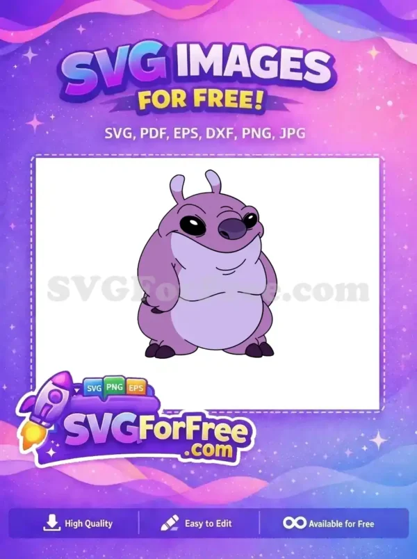 Free Chubby Lilac Stitch Free Cute Face Lilo Free SVG Free Chubby Lilac Stitch Free Cute Face Lilo Free SVG
