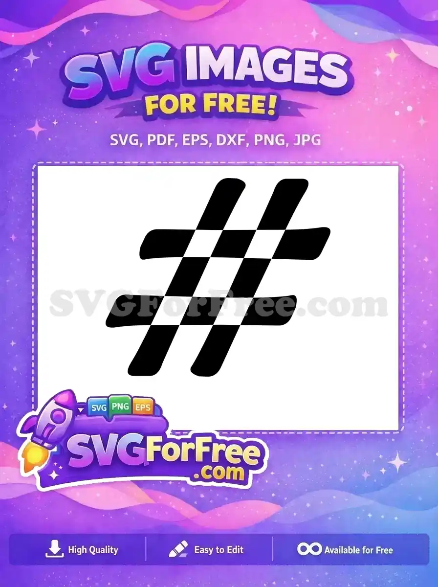 Free Black Hashtag Free Checkered Pattern Lilo and Stitch Free SVG