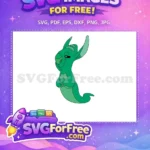 Free Green Smiling Stitch Free Folded Hands Lilo Free SVG - Instant Download