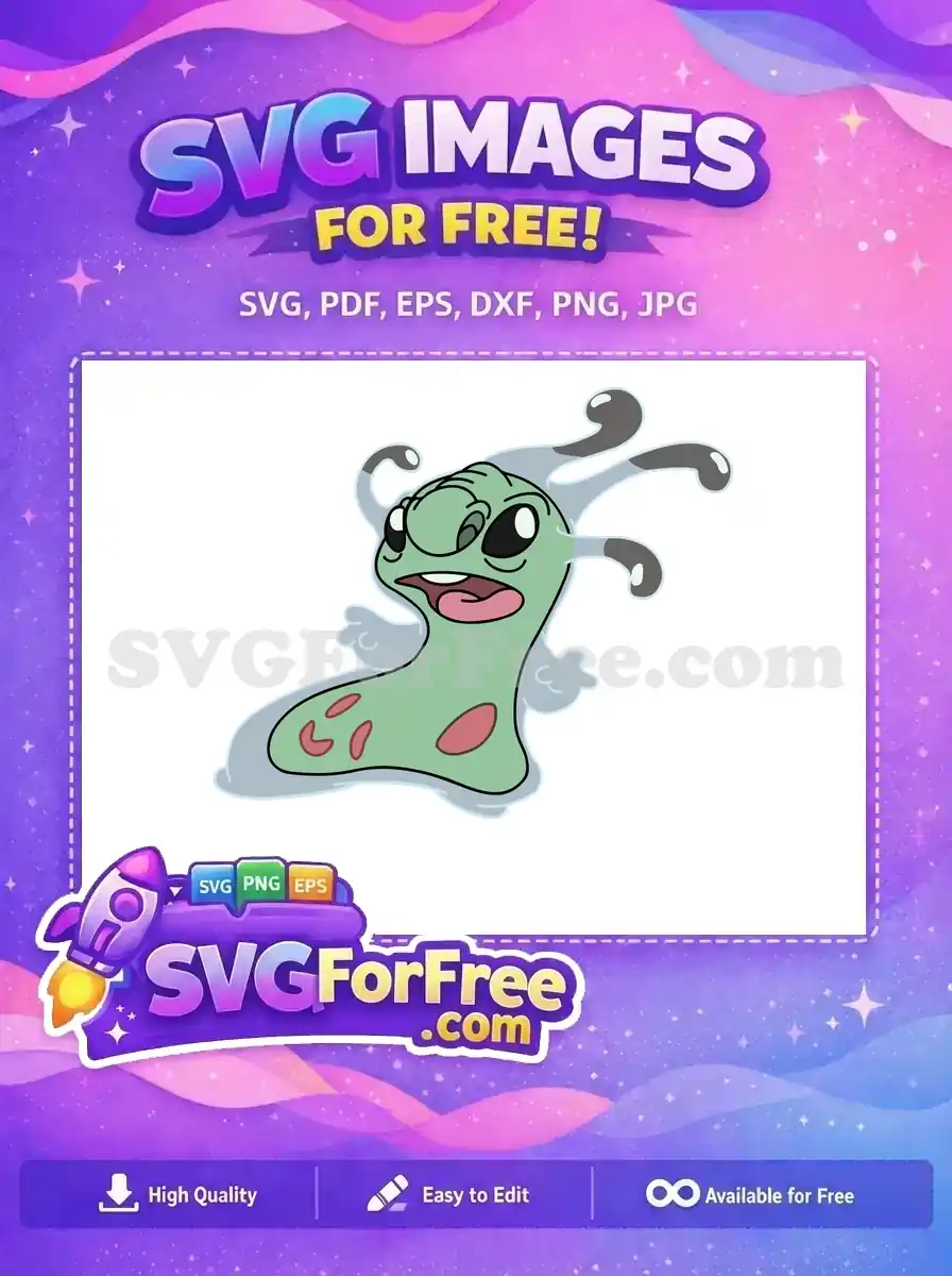 Free Green Alien Free Gray Tentacles Lilo Stitch Free SVG