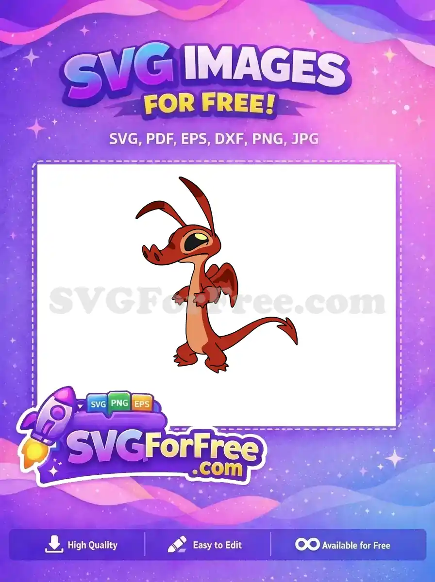 Free Orange Angry Experiment Free Winged Reptilian Lilo Free SVG