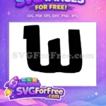 Free Letter W Free Monogram Initial Lilo Free SVG 2 - Instant Download