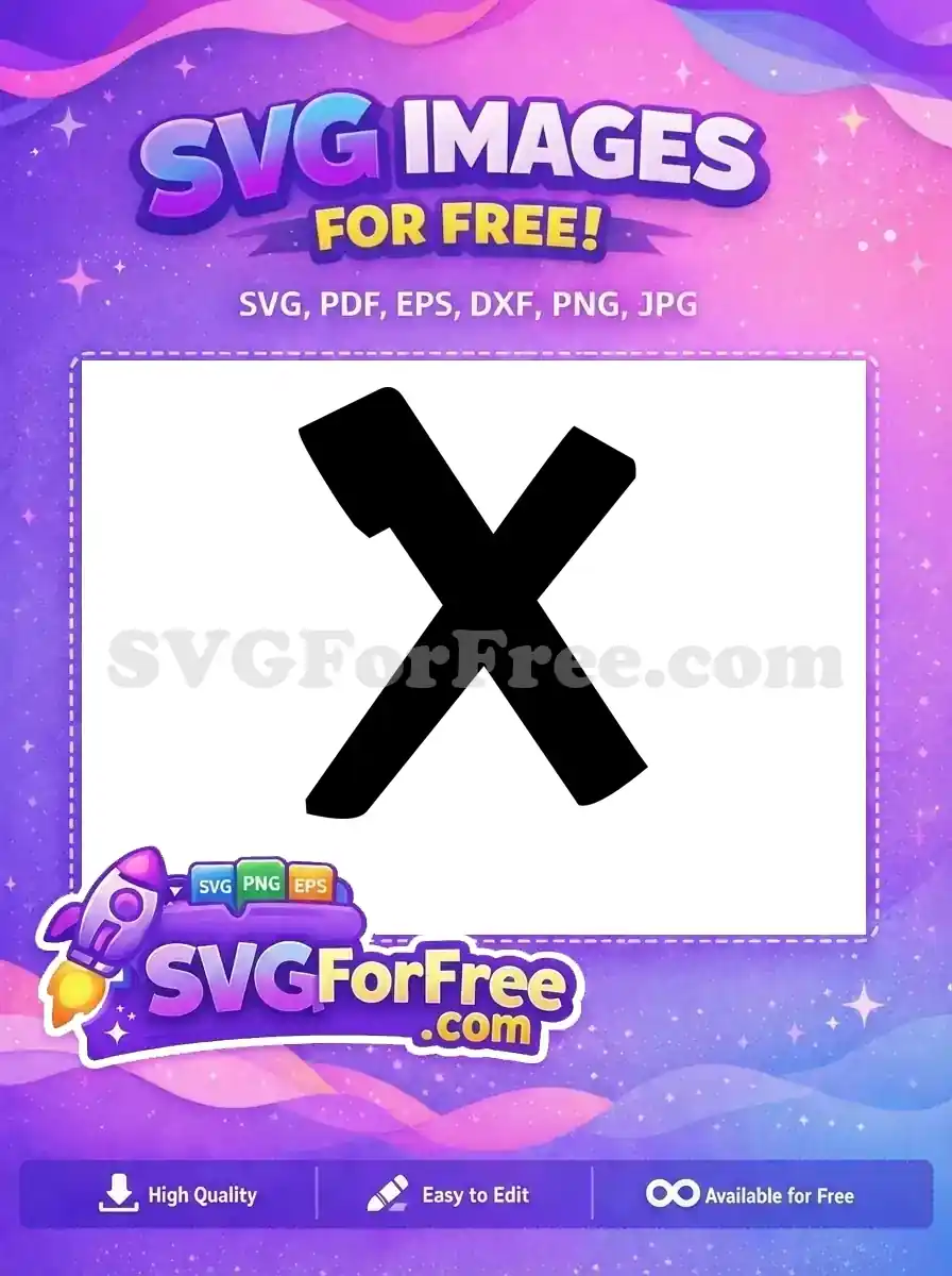 Free Black X Mark Free Simple Shape Lilo Free SVG