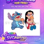 Free Sunglasses Stitch Free Lilo Ice Cream Summer Free SVG - Instant Download