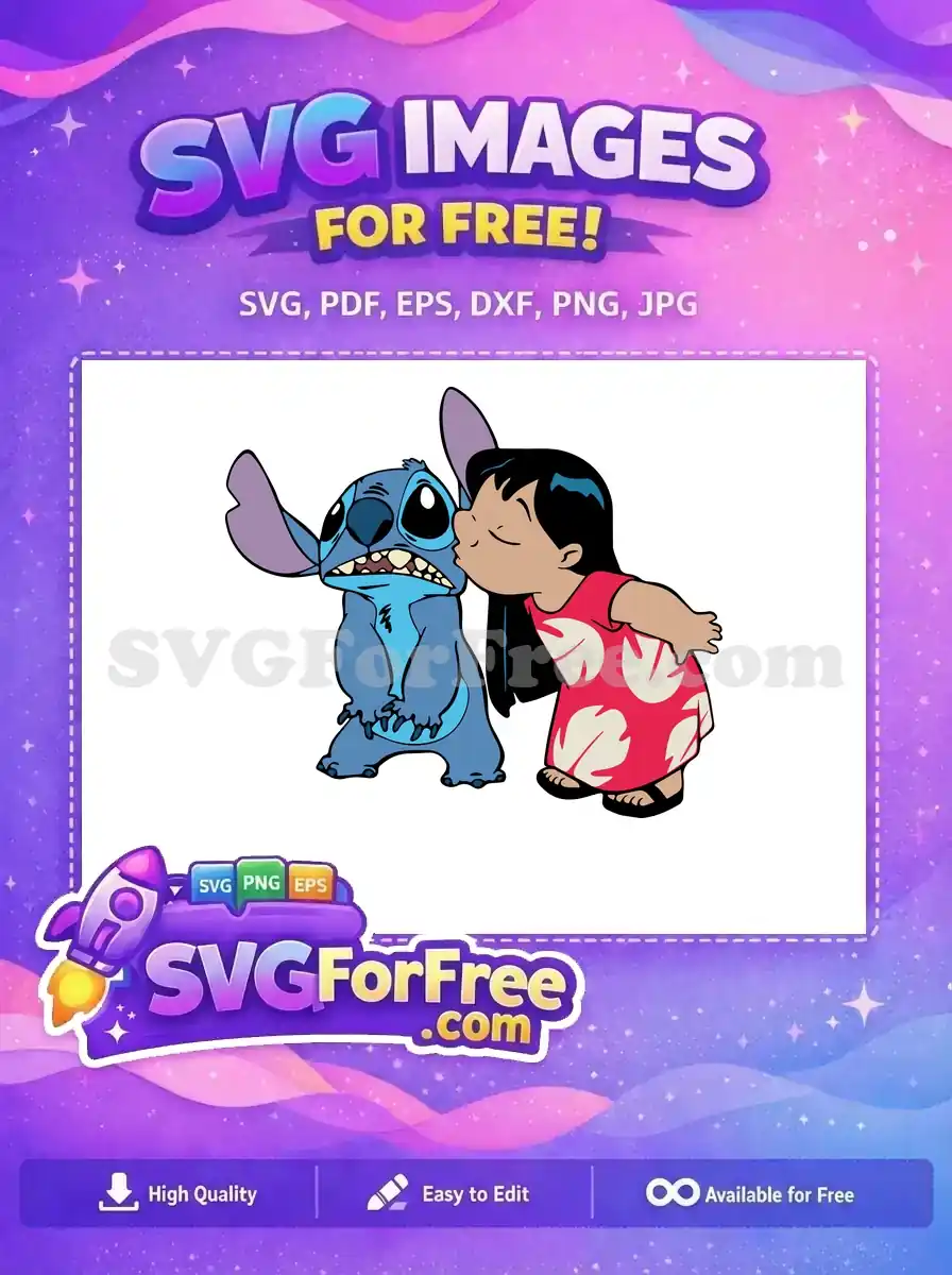 Free Kissing Lilo Free Upset Stitch Lilo and Stitch Free SVG
