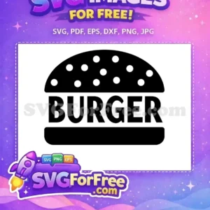 Free Black Burger Free Line Art Food Free SVG