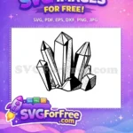 Free Number One Free Line Art Crystals Free SVG 4 - Instant Download