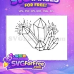 Free Number One Free Line Art Crystals One Free SVG 2 - Instant Download