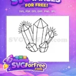 Free Line Art Free Crystals Category 1 Free SVG 1 - Instant Download