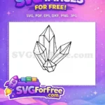 Free Number One Free Line Art Crystals 1 Free SVG 2 - Instant Download