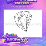 Free Number One Free Line Art Crystals Free SVG 15 - Instant Download