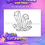 Free Number One Free Line Art Crystals Free SVG 18 - Instant Download